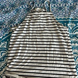 black & white stripe tank